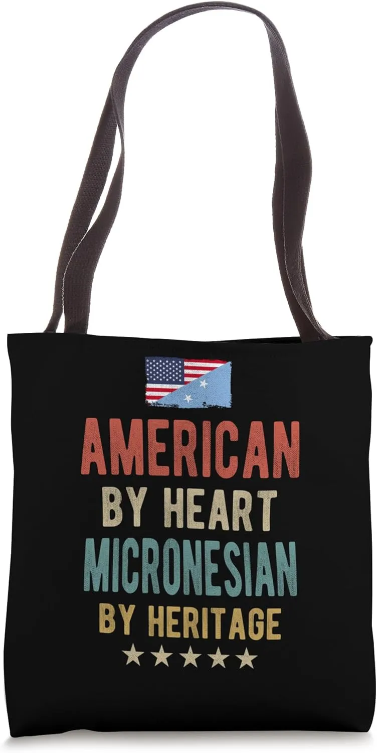American by Heart Micronesian by Heritage Tote Bag