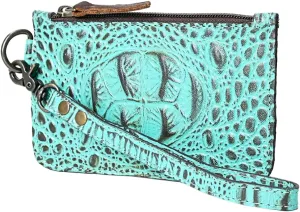 American Darling Crocodile Embossed Genuine Leather Women Bag Western Handbag Purse