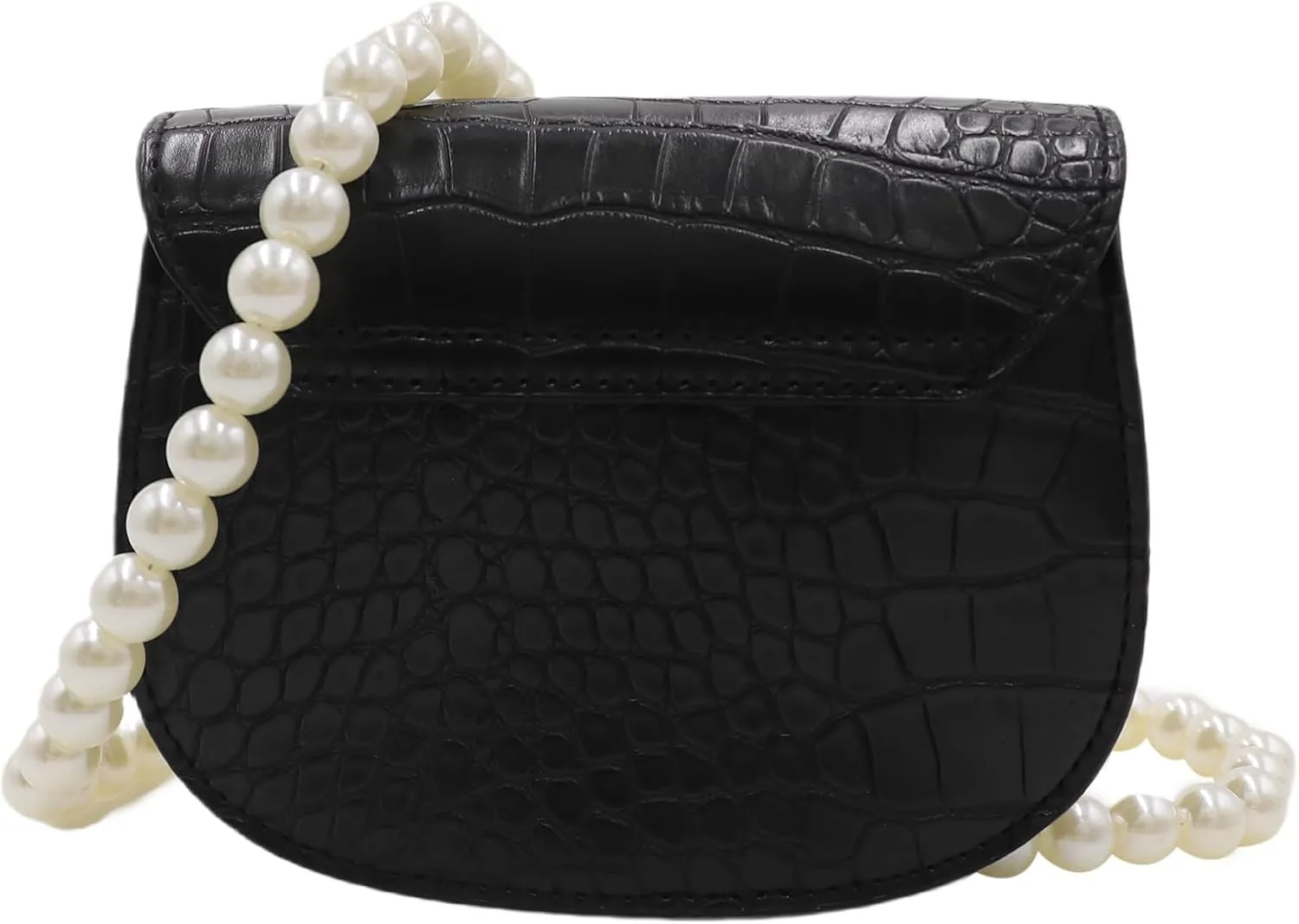 AMPOSSTO Bow Crossbody Purse for Girls Little Girls Kids Small Cross Body Bag Pearl Chain Strap Shoulder Bag Handbag