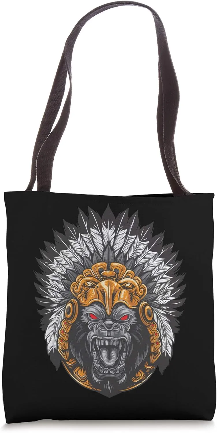 Ancient Ethnic Aztec Monkey Gorilla People Civilization Gift Tote Bag