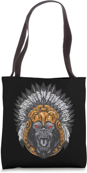 Ancient Ethnic Aztec Monkey Gorilla People Civilization Gift Tote Bag