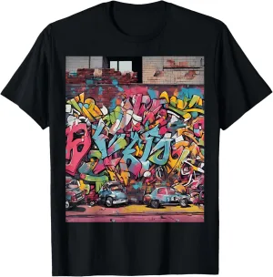 Animated Graffiti Scene Urban Art T-Shirt