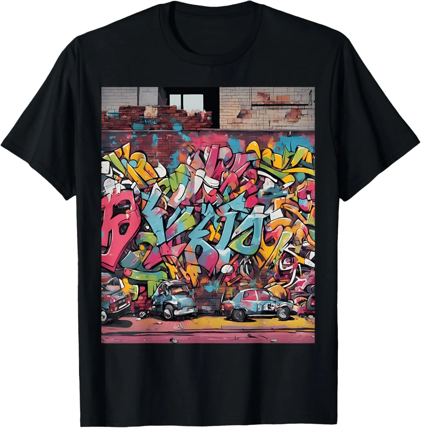 Animated Graffiti Scene Urban Art T-Shirt