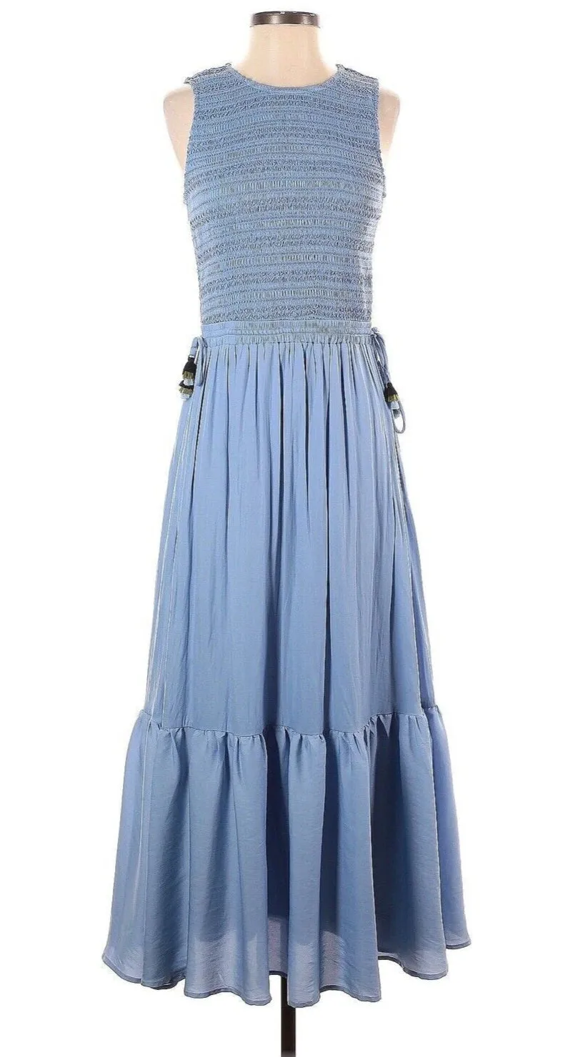Anthropologie Women's Dolan Hill Marissa Maxi Dress – Cosimq Blue, Small