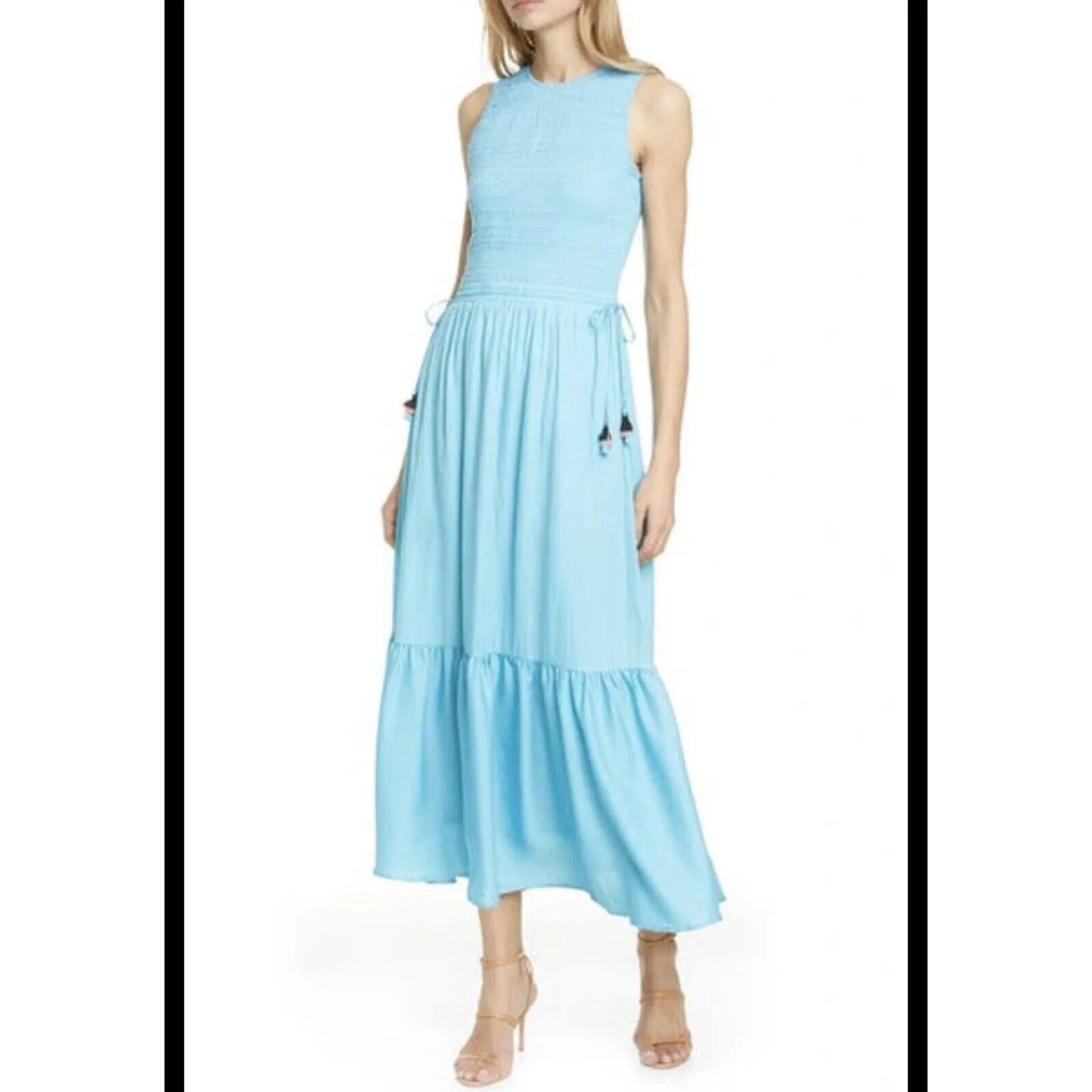 Anthropologie Women's Dolan Hill Marissa Maxi Dress – Cosimq Blue, Small