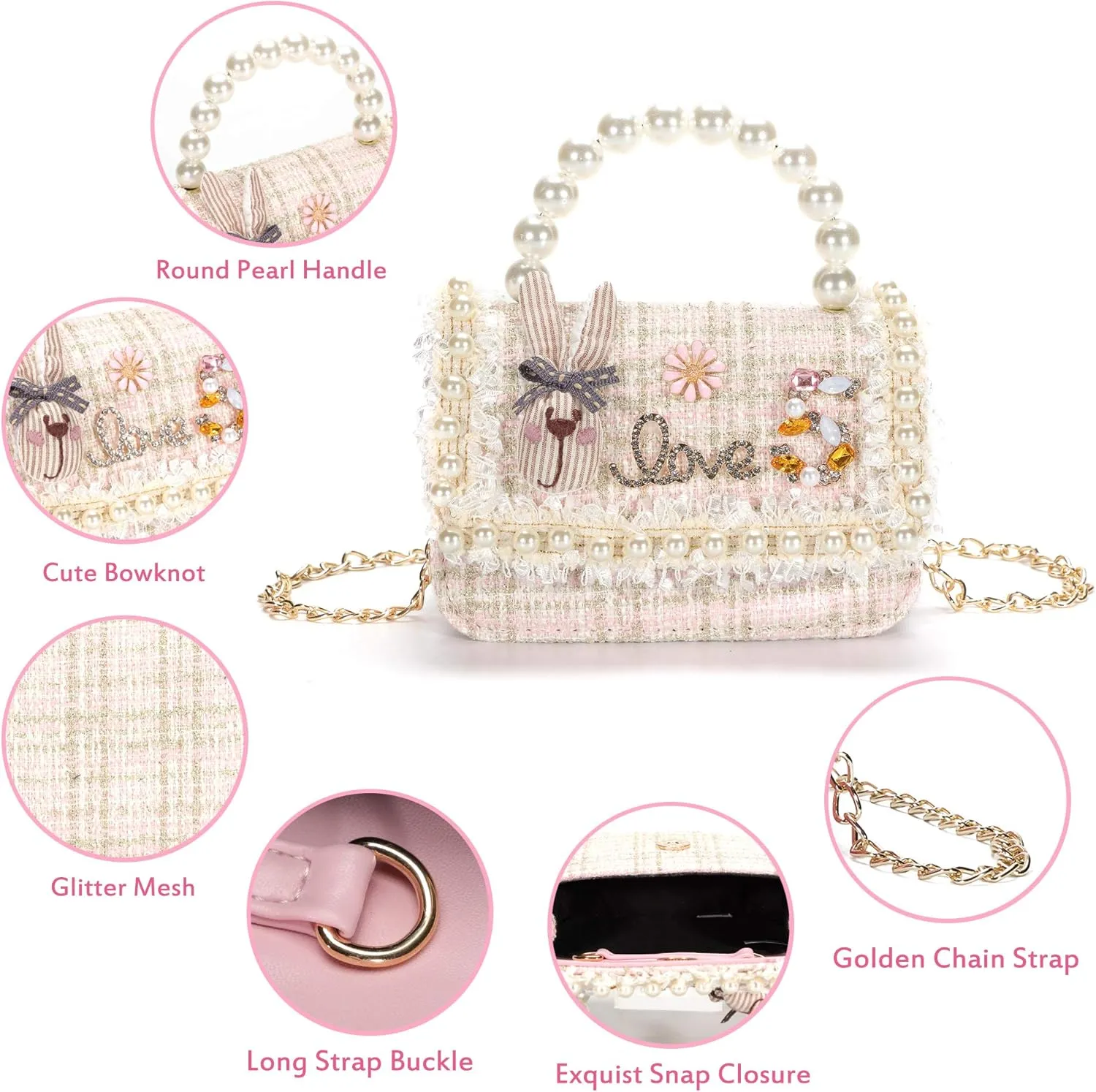 AO ALI VICTORY Toddler Gifts Kids Purse for Little Girls Mini Girl's Handbag Shoulder Crossbody Bag