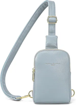AOCINA INICAT Small Sling Bag Crossbody Vegan Leather Fanny Packs for Women Fashionable Chest Bag for Travel