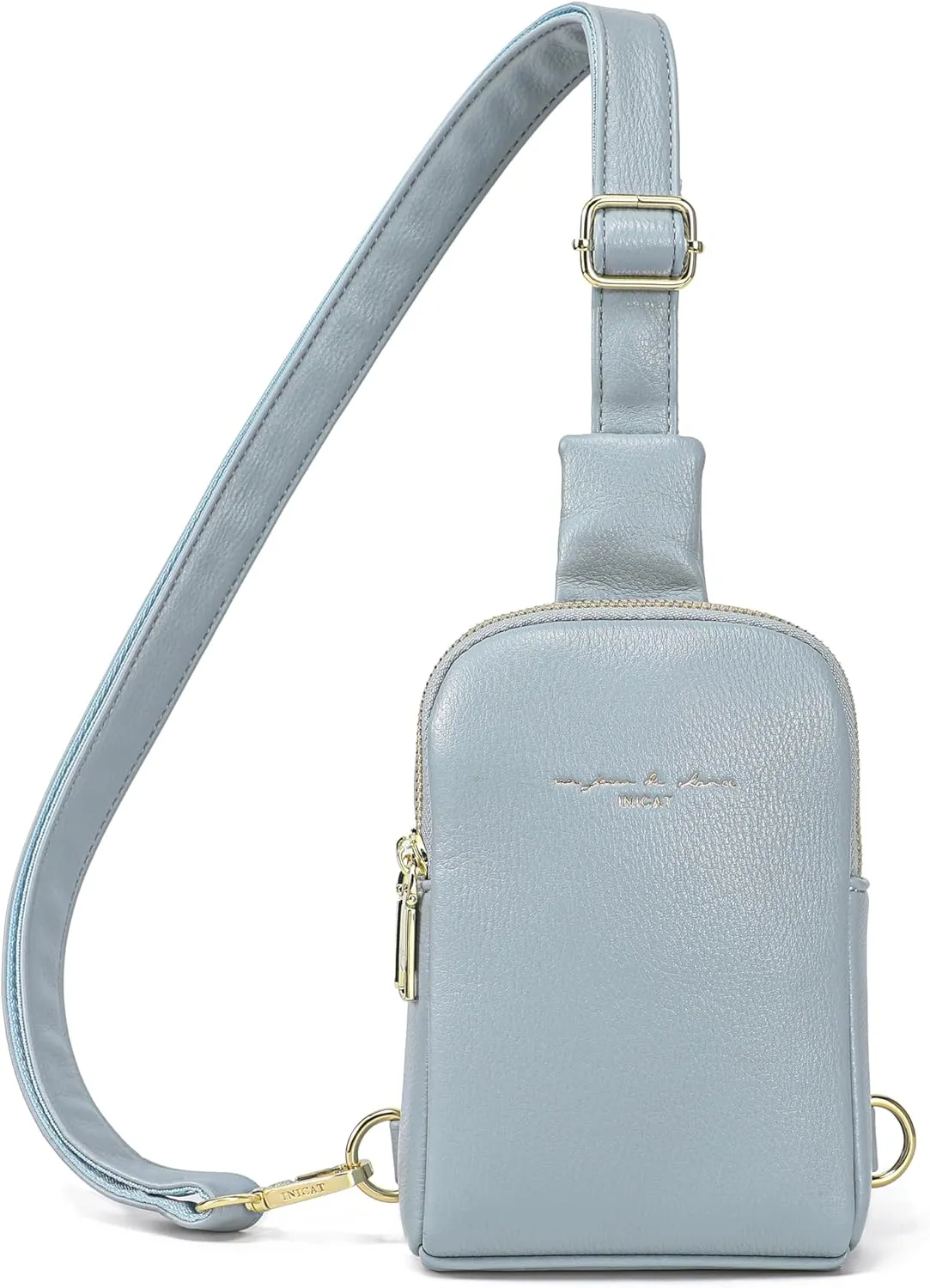 AOCINA INICAT Small Sling Bag Crossbody Vegan Leather Fanny Packs for Women Fashionable Chest Bag for Travel