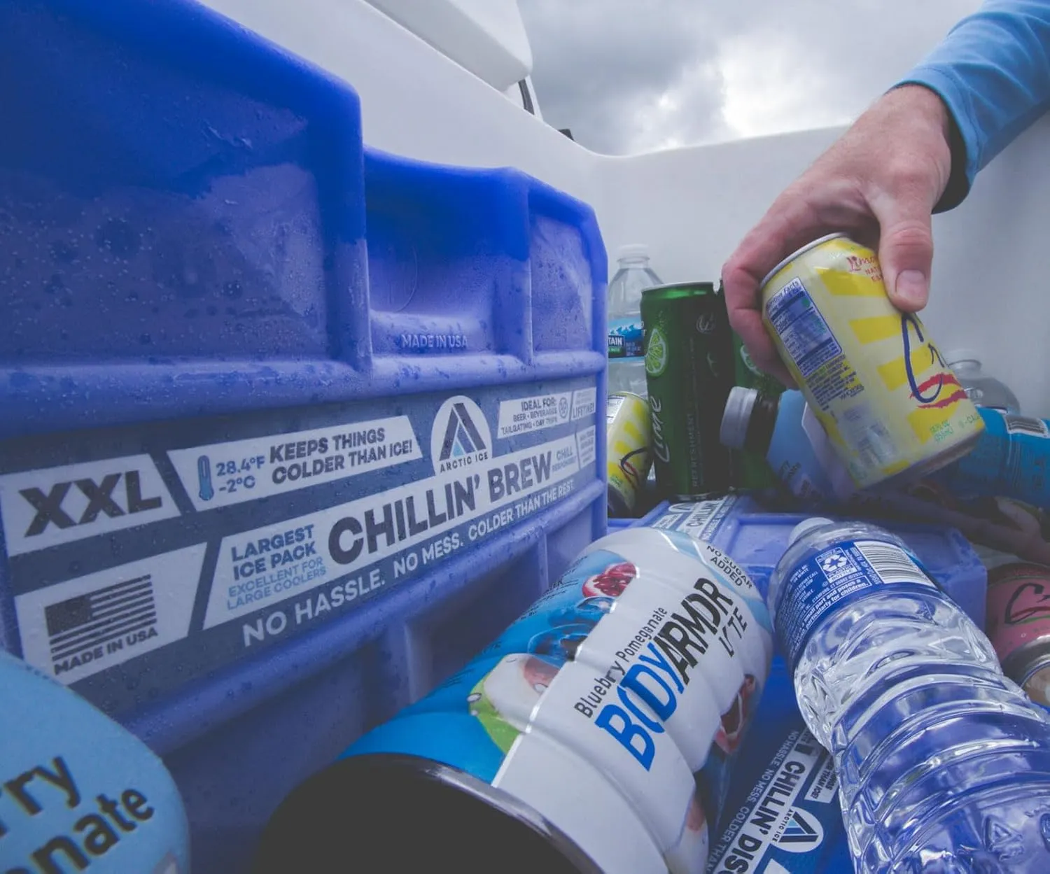 Arctic Ice Chillin' Brew Series Long Lasting Reusable Ice Pack - Freezes at 28° Fahrenheit - Designed to Keep Beverages Colder Than Ice