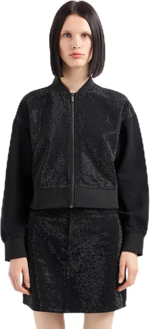 Armani Exchange Women's Embellished Denim Bomber