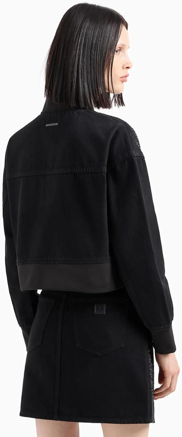 Armani Exchange Women's Embellished Denim Bomber
