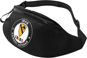 Army 1st Cavalry Division Iraq Combat Veteran Men's and women's fanny packs, teen fashion fanny packs for travel, running, hiking