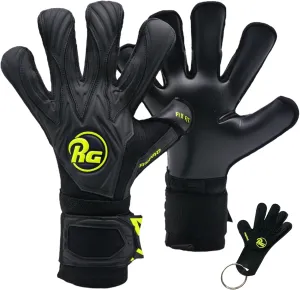ASPRO Blackout Best Soccer Goalie Gloves | Professional Goalkeeper Gloves | Hybrid Roll Negative Cut | German Pro Contact Latex Palm | All-Weather Grip | Embossed Backhand | Wrist Support