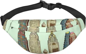 Austin Texas Fanny Packs for Men Women Waist Packs Large Crossbody Belt Bag Bum Bag with Adjustable Strap