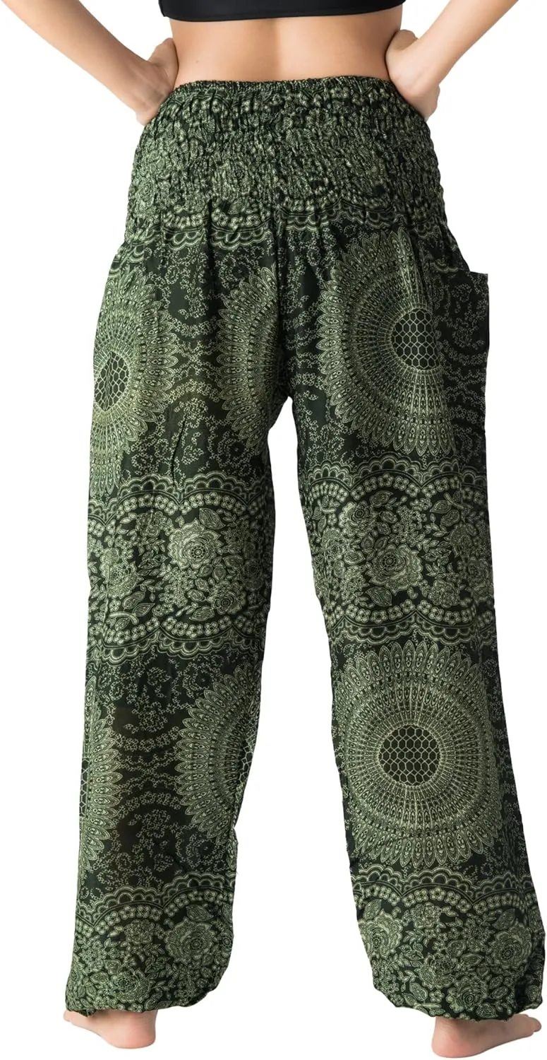 B BANGKOK PANTS Harem Pants Women Yoga Boho Clothes with Pockets