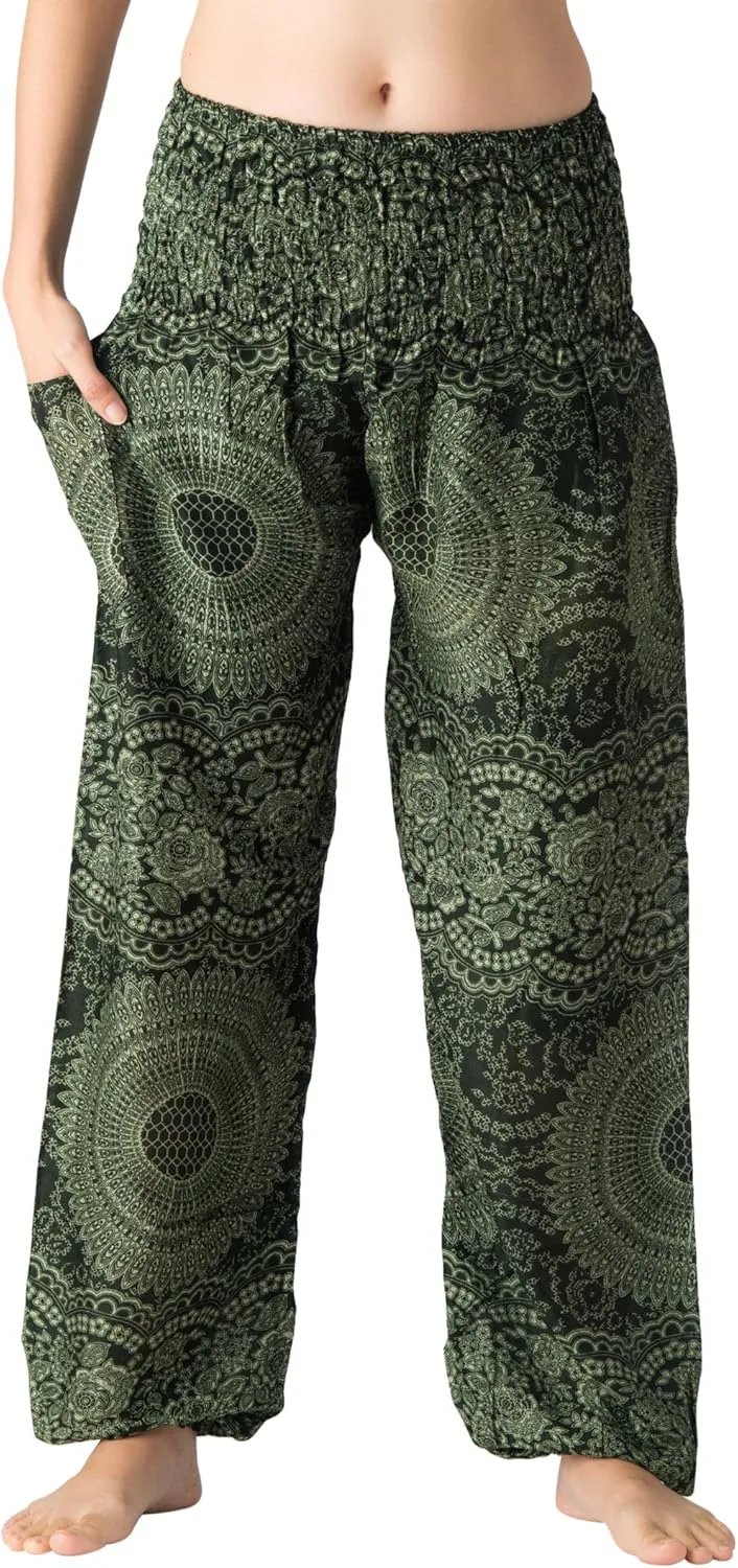 B BANGKOK PANTS Harem Pants Women Yoga Boho Clothes with Pockets