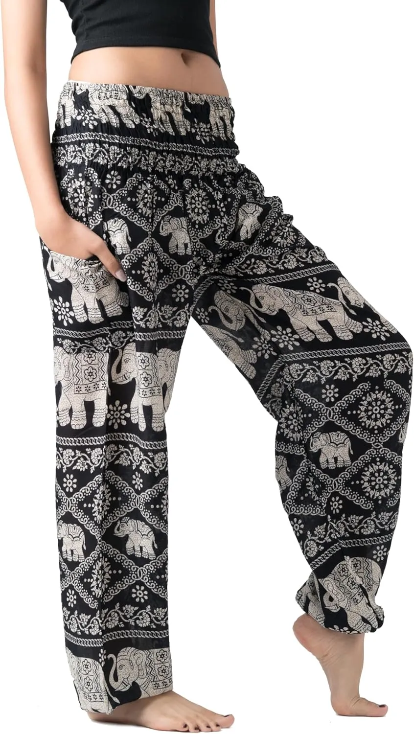 B BANGKOK PANTS Harem Pants Women Yoga Boho Clothes with Pockets