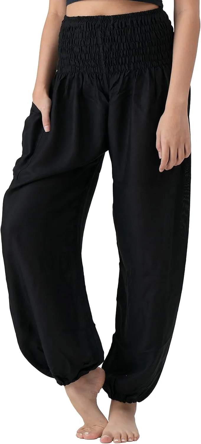 B BANGKOK PANTS Harem Pants Women Yoga Boho Clothes with Pockets