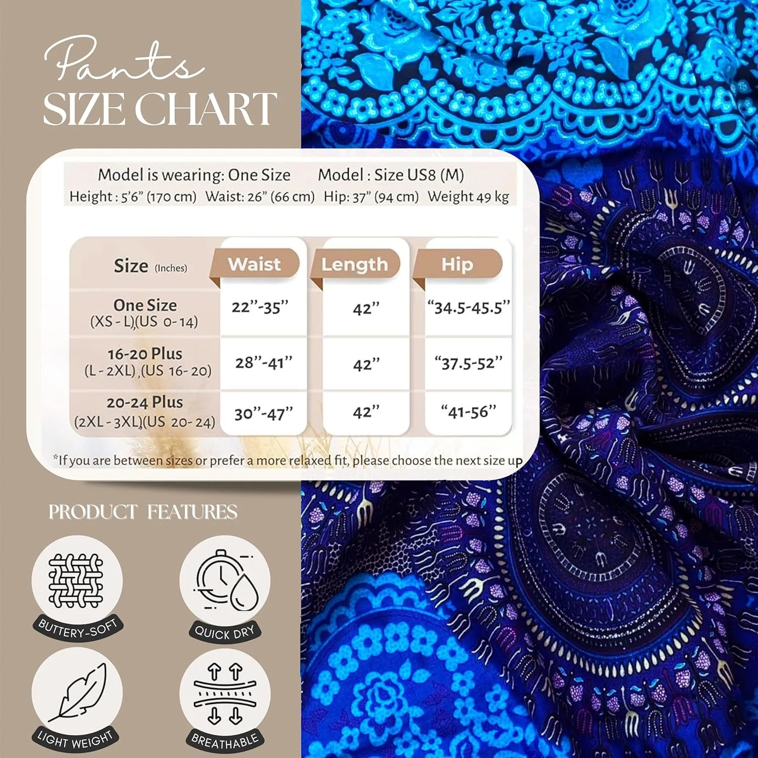 B BANGKOK PANTS Women's Harem Pants Jumpsuit Hippie Clothes