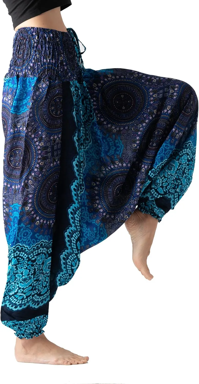 B BANGKOK PANTS Women's Harem Pants Jumpsuit Hippie Clothes