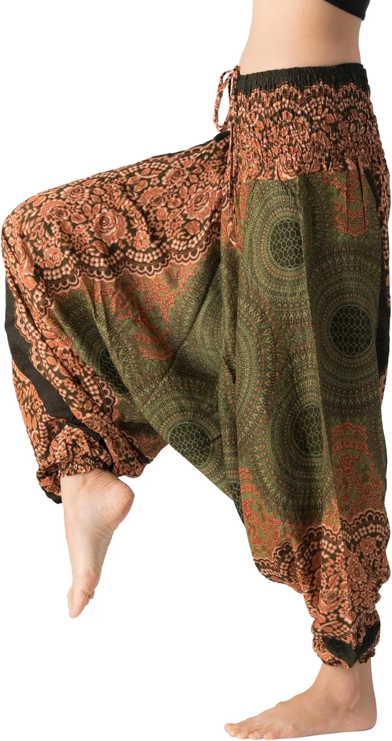 B BANGKOK PANTS Women's Harem Pants Jumpsuit Hippie Clothes