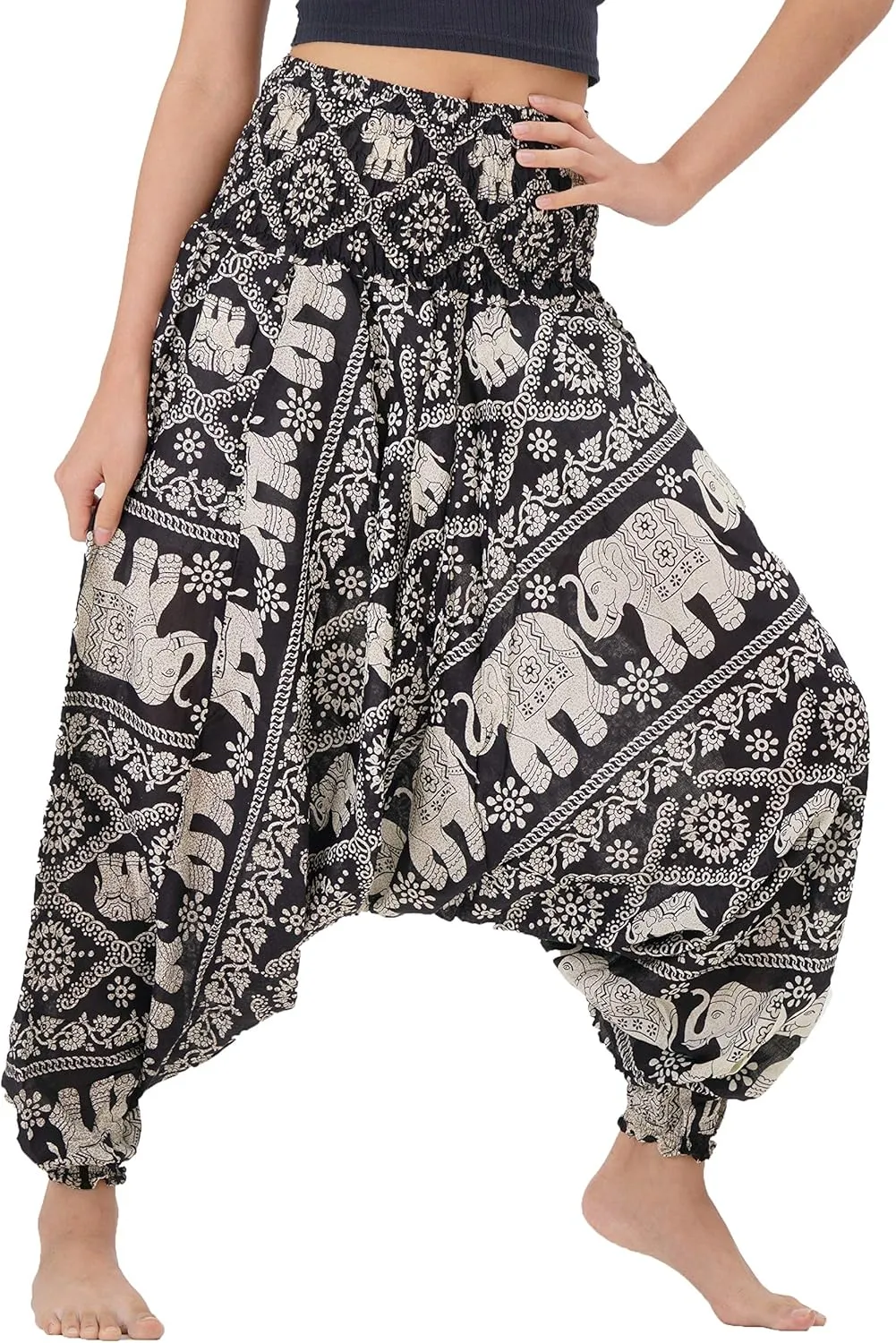 B BANGKOK PANTS Women's Harem Pants Jumpsuit Hippie Clothes