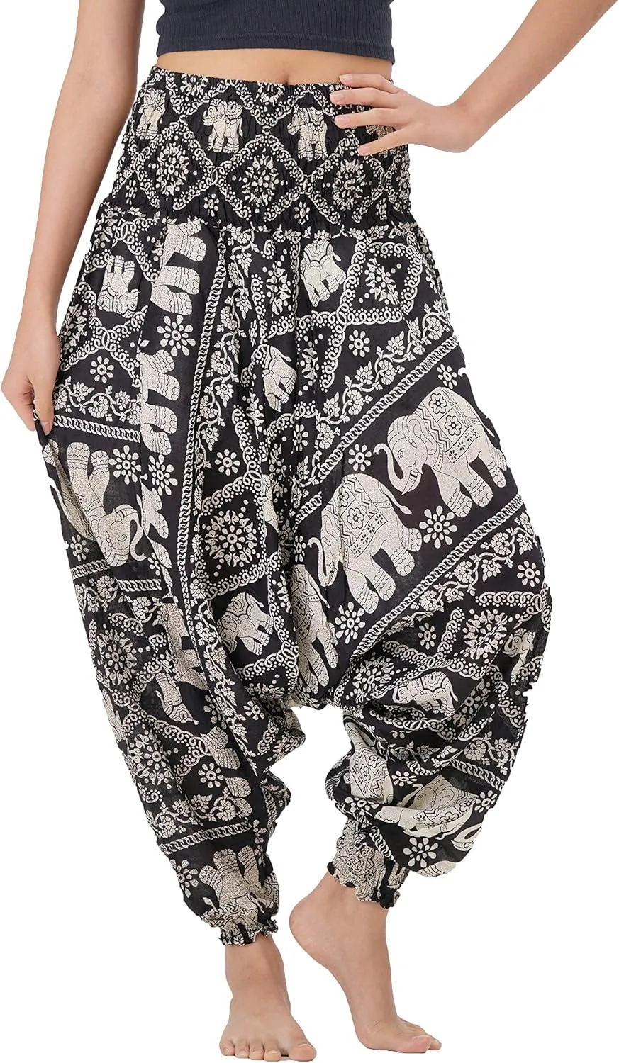 B BANGKOK PANTS Women's Harem Pants Jumpsuit Hippie Clothes