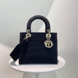 Bag D-Lite Embroidered Canvas Tote Timely delivery Personalized assistance Dior Christian Black