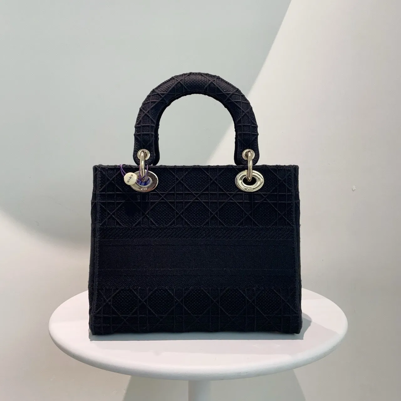 Bag D-Lite Embroidered Canvas Tote Timely delivery Personalized assistance Dior Christian Black