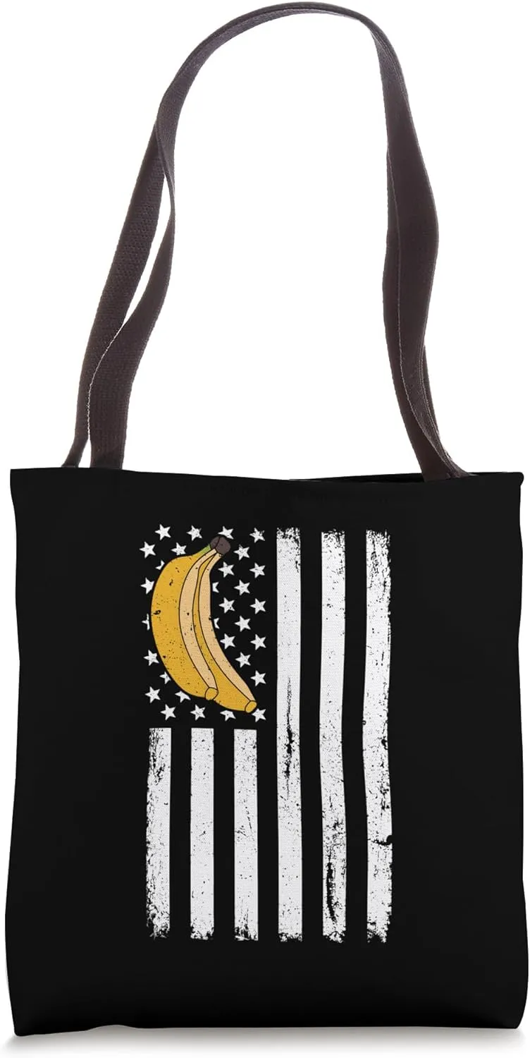 Banana USA Republic Flag Political Resistance Resist Protest Tote Bag
