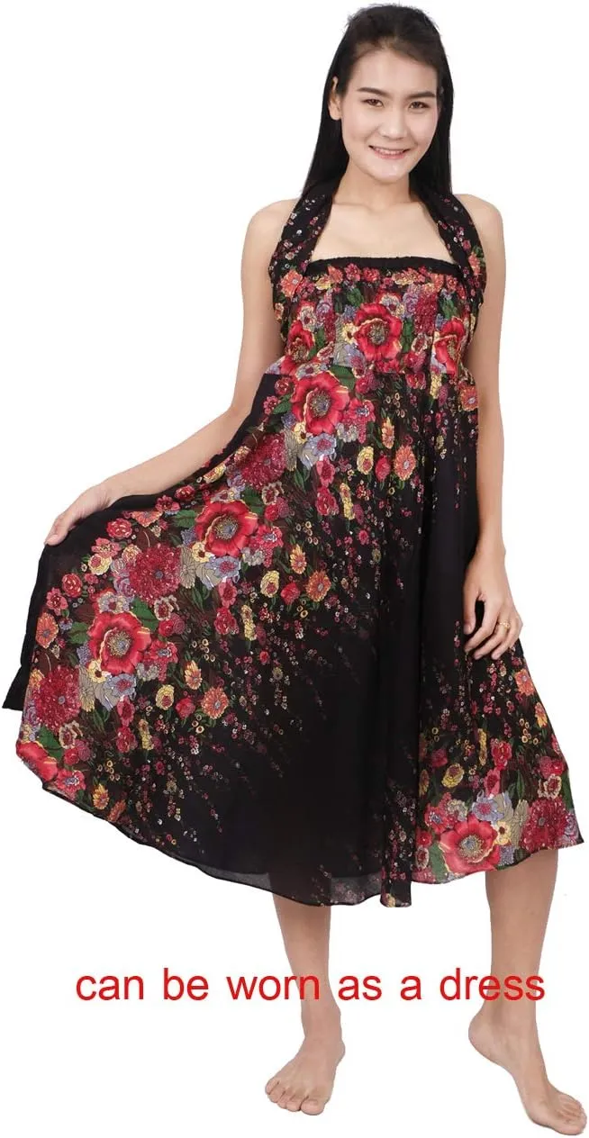 Banjamath® Women's Long Bohemian Style Gypsy Boho Hippie Skirt