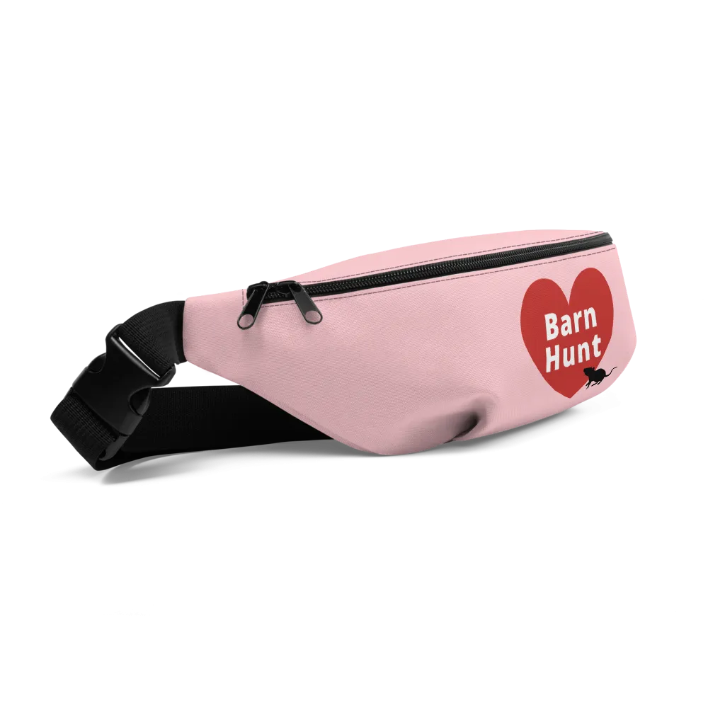 Barn Hunt in Heart w/Rat Fanny Pack-Lt. Pink