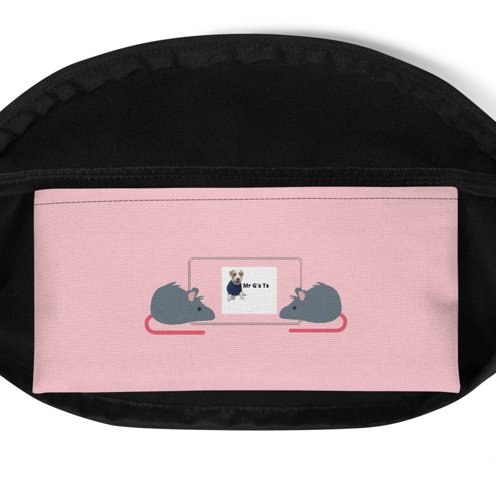 Barn Hunt in Heart w/Rat Fanny Pack-Lt. Pink