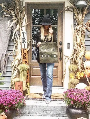 BASIC WITCH army green tote