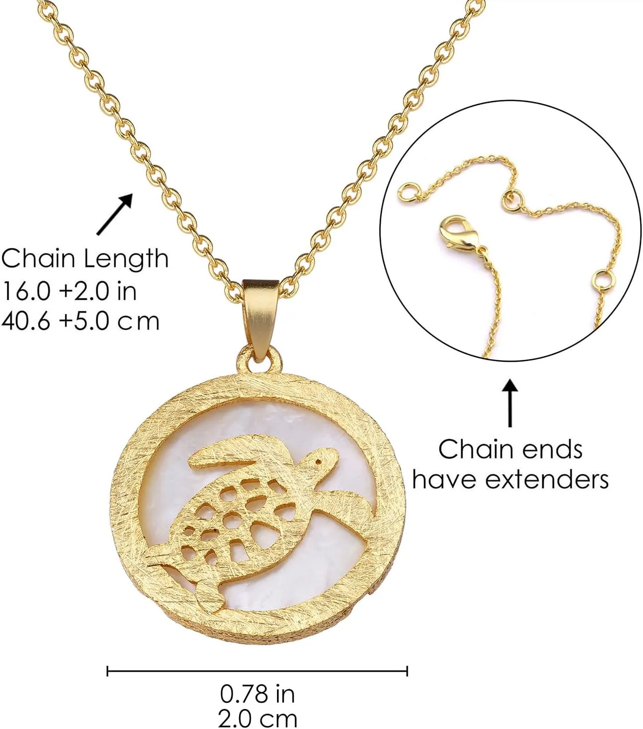 Beach Necklace for Women Dainty Gold Silver Plated Round Mother of Pearl Shell Pendant Cute Stingray Sea Turtle Starfish Necklace for Women Summer Beach Jewelry Gift