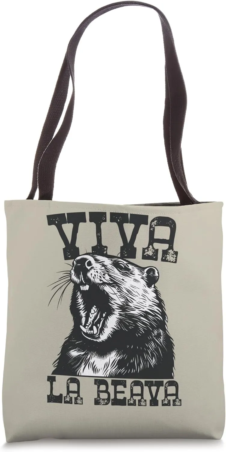 Beaver Lover Funny Viva La Beava Slightly Suggestive Lesbian Tote Bag