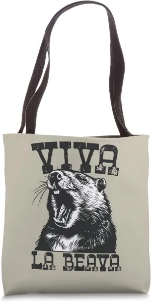 Beaver Lover Funny Viva La Beava Slightly Suggestive Lesbian Tote Bag
