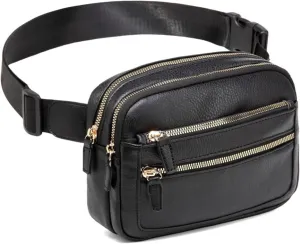 Belt Bag for Women Fanny Pack Crossbody with Adjustable Strap Fashion Leather Waist Packs
