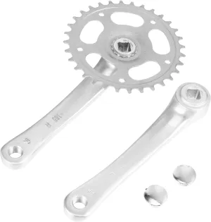 BESPORTBLE 1set Hollow Crankset for Mountain Bike Chain Wheel Hand Crank Integrated Design for Track and Fixed-Gear