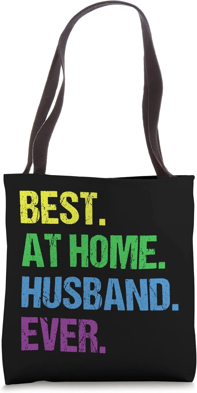 Best At Home Husband Ever Distressed Design Funny Husband Tote Bag