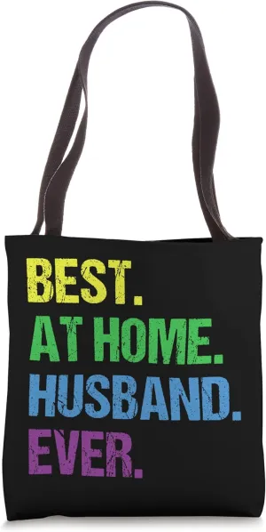 Best At Home Husband Ever Distressed Design Funny Husband Tote Bag