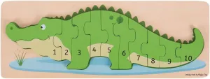 Bigjigs Toys Wooden Crocodile Number Puzzle