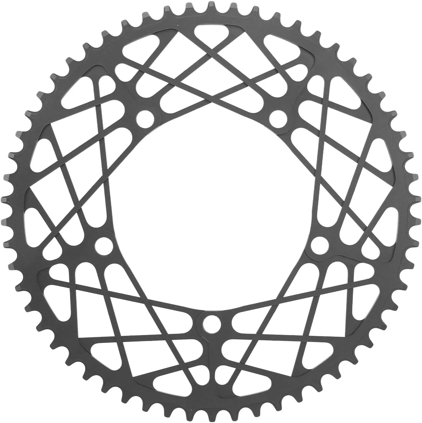 Bike Chainring, Bike Chain Wheel Crank Plates, Folding Bike Chainring, 58T Folding Bike Chain Wheel Crank Plate Hollow Anodized Face Lightweight Aluminium Alloy (Black)