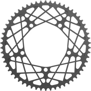 Bike Chainring, Bike Chain Wheel Crank Plates, Folding Bike Chainring, 58T Folding Bike Chain Wheel Crank Plate Hollow Anodized Face Lightweight Aluminium Alloy (Black)