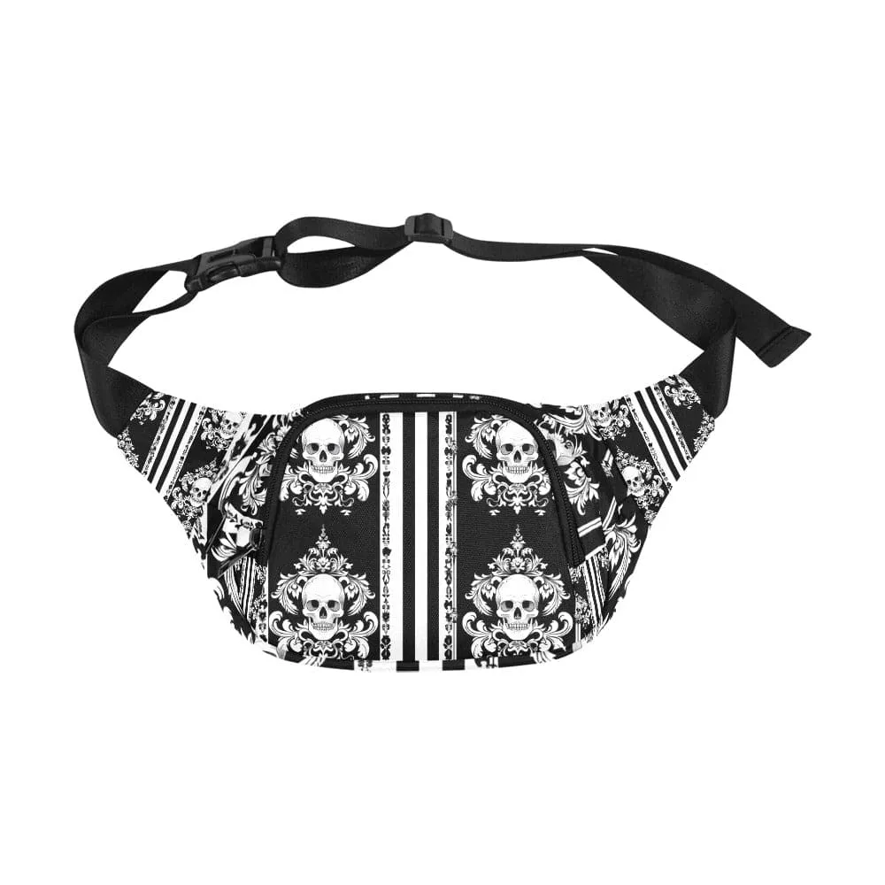 Black & White Skulls Unisex Waist Bag