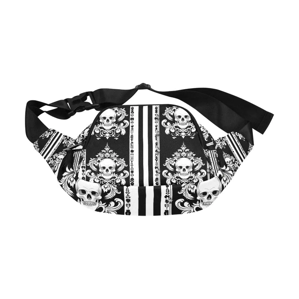 Black & White Skulls Unisex Waist Bag