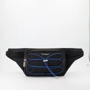 Black Nylon Courier Belt Bag