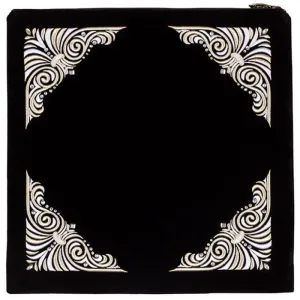 Black with silver embroidery