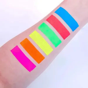 Blacklight Face and Body Paint - Neon Fluorescent (1.75oz (Pack of 6))