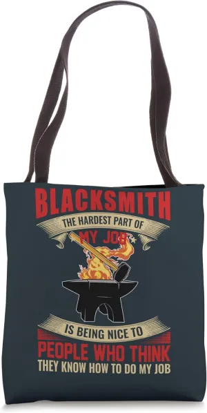 Blacksmith Metalworker Tote Bag